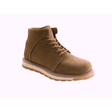 Nubuck Leather anti slip leather steel toe  industrial work boots safety shoes